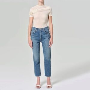 AGOLDE RILEY HIGH RISE STRAIGHT CROP SIZE 25